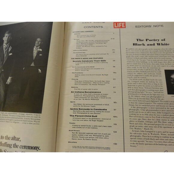 Vintage MCM Life Nov 17 1967 Jackie In Cambodia Kennedy - Picture 2 of 3